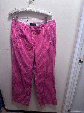 Victoria's Secret Body Coral Pink Pinstripe Pants size 12